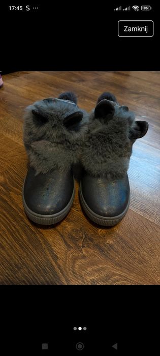 Buty za kostkę dziewczynka