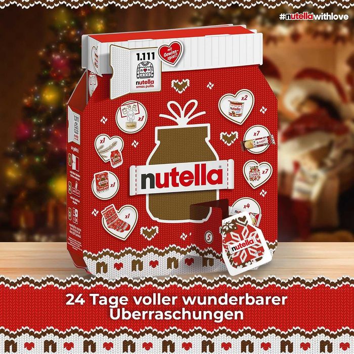 kalendarz adwentowy nutella  zestaw świąteczny 528 g