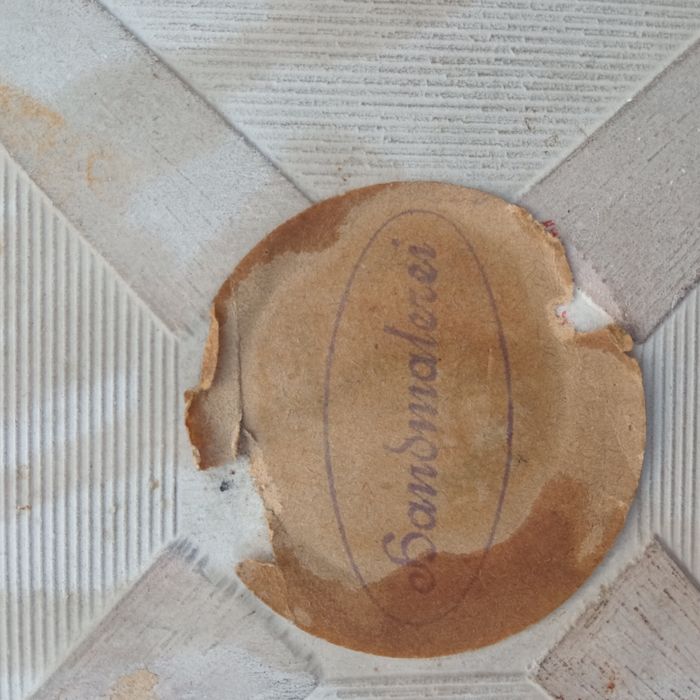 Kafel ozdobny w oprawie sygnowany niemiecki