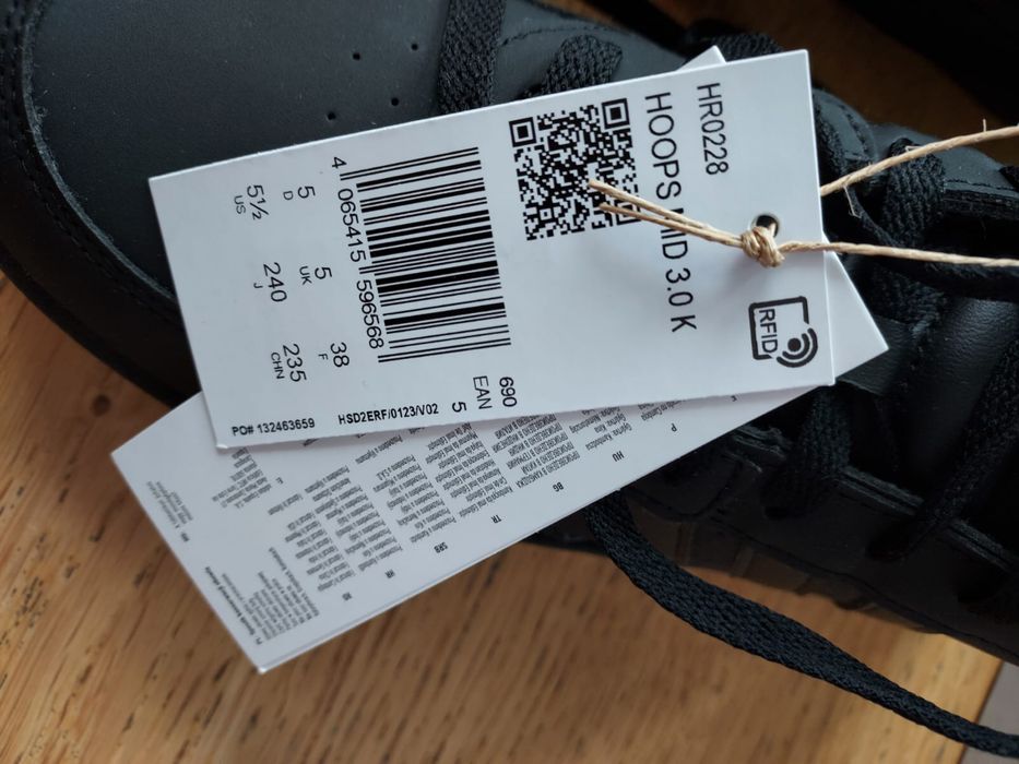Buty do koszykówki adidas hoops mid 3.0 k czarne wysokie
