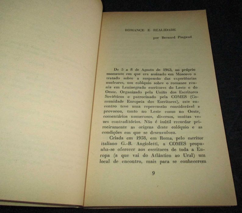 Livro Romance e Realidade Sartre Ehrenburg Pingaud Robbe-Grillet
