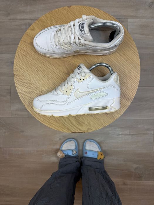 Nike Air Max 90 Leather White Shoes Women's