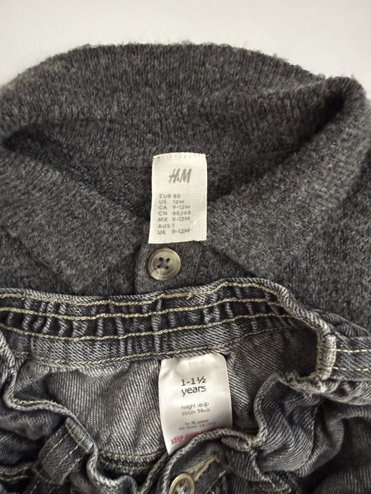 Стильний комплект джинси та кофта H&M 9-12м
