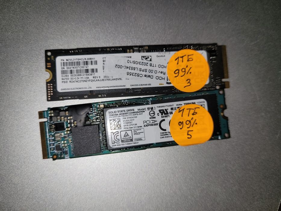 Ssd m2 nvme 1TB Samsung WDC Kioxia