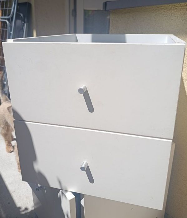 Dwie szafki szuflady do regału Ikea Kallax białe
