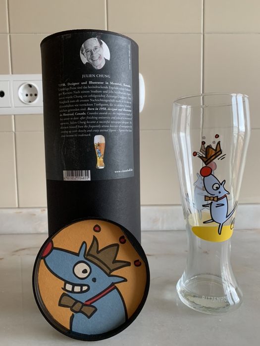 Copo de Cerveja Pintado a Mão pelo designer  Julien chung