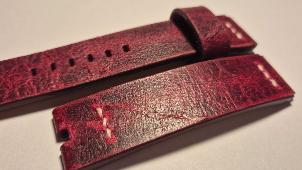 Pasek do zegarka 20 / 22 mm Handmade. Skóra naturalna