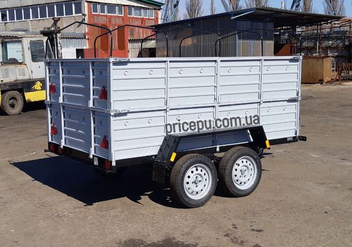 Причеп Двовісний. Гальмівний Двухосний прицеп легковий. Причіп 3.2*1.5