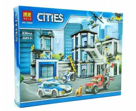 Zestaw Klocków Konstrukcyjnych CITIES Duży Posterunek Policji 936 el.