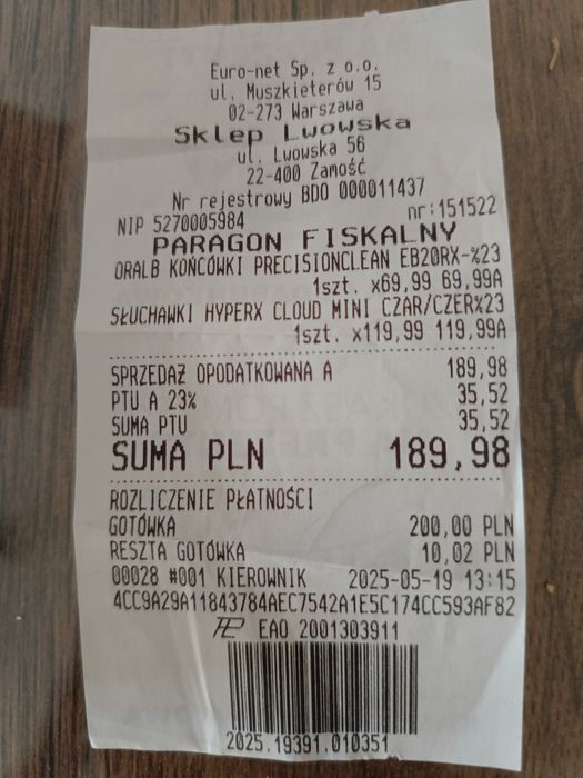 Słuchawki hyperx mini dla dziecka