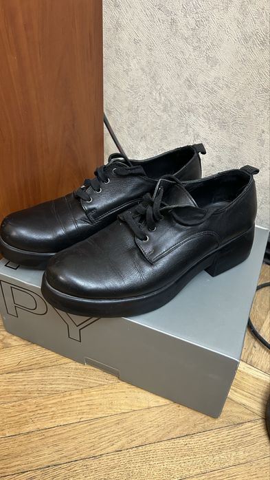 Туфли кожа черные