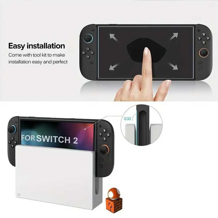 Protetor de vidro temperado para Nintendo Switch 2