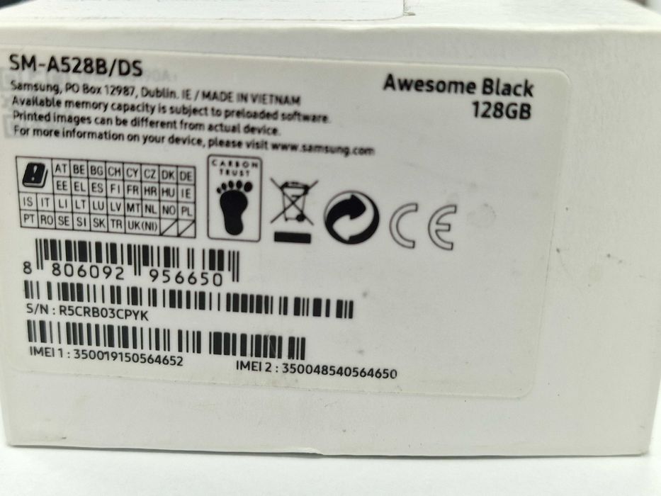 Samsung Galaxy A52s 5G 6GB/ 128GB/ Awesome Black/ Grade A-/ GW6msc