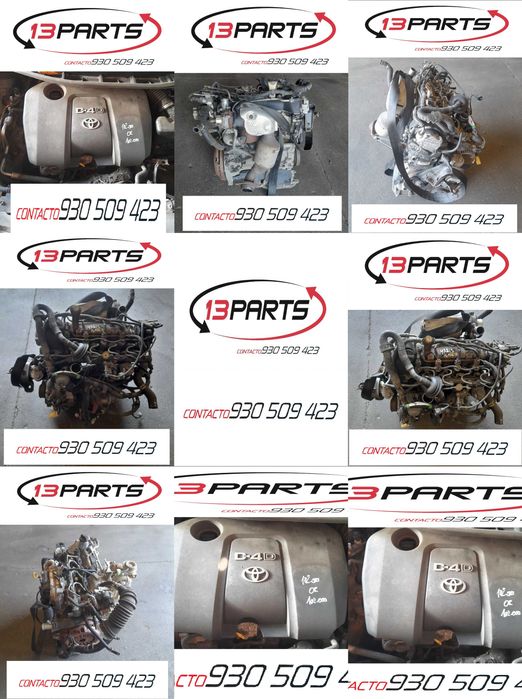 Diversos Motores Toyota 1.4 D4D + 2.0 D4D + 2.2 D4D + 1.0 VVTi