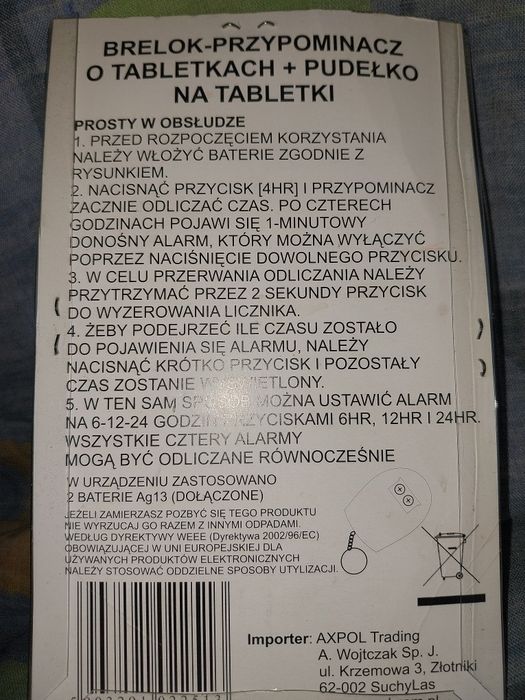 Przypominacz o lekach.