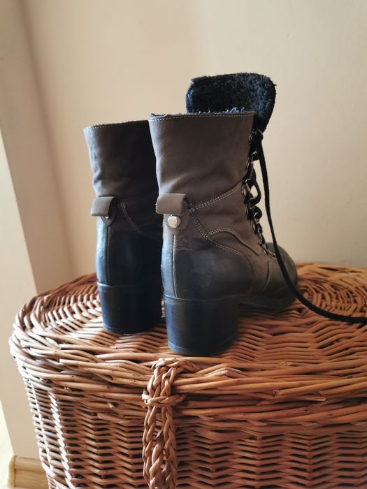 37 Botki skórzane Lasocki śniegowce zimowe buty