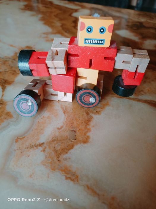 Zabawka, Minecraft ludzik, drewniany