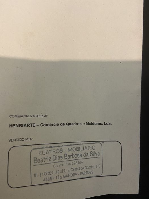 Quadro triptico Com certificado