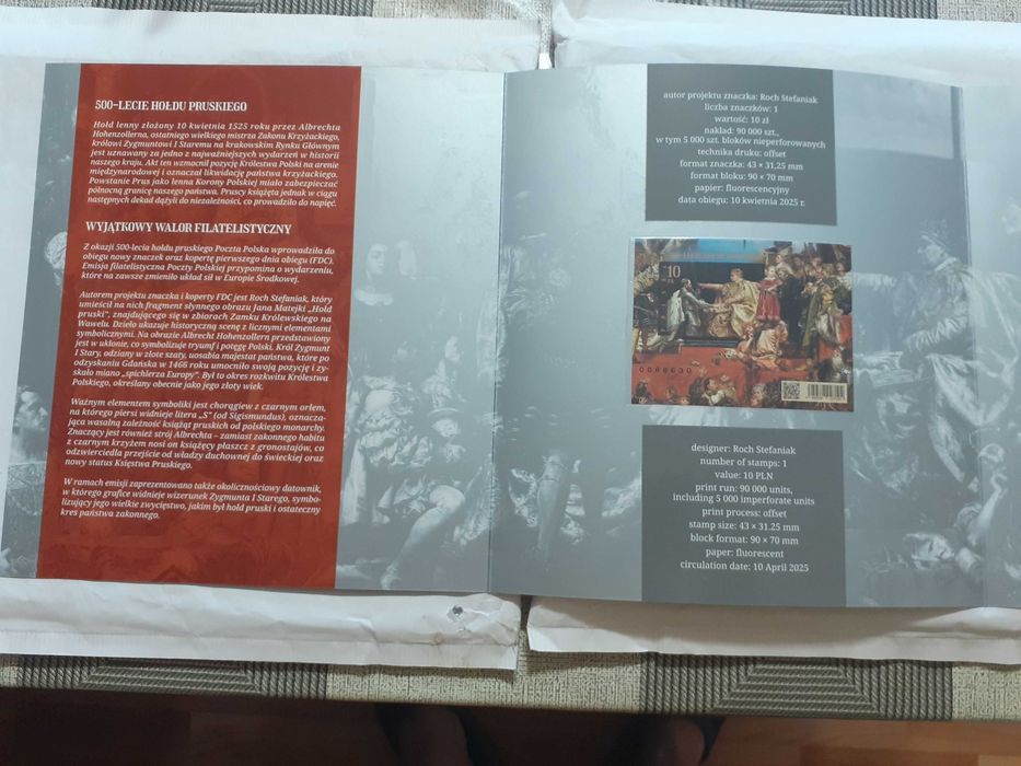 Folder Koronacja Bolesława Chrobrego + folder Hołd Pruski zestaw