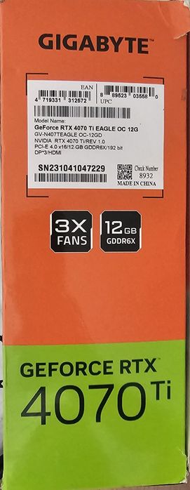 RTX 4070 TI Gigabyte Eagle OC 12gb