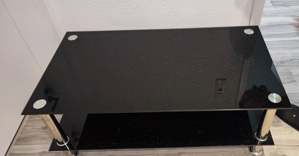 Stolik szklany czarny