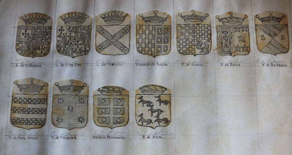 Desenhos de Heráldica Portuguesa Valadares Anadia Asseca Alvito etc