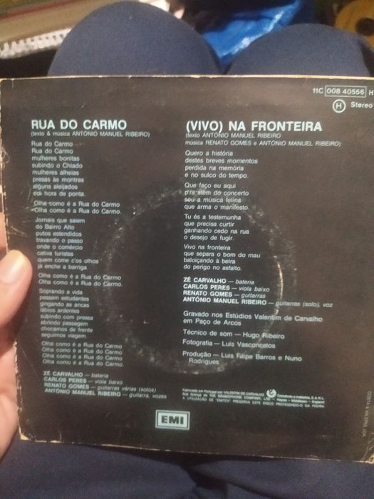 Banda UHF vinil música rua do Carmo - oferta dos portes de envio