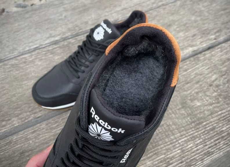 Чоловічі шкіряні зимові кросівки на вовні в середині міцна шкіра