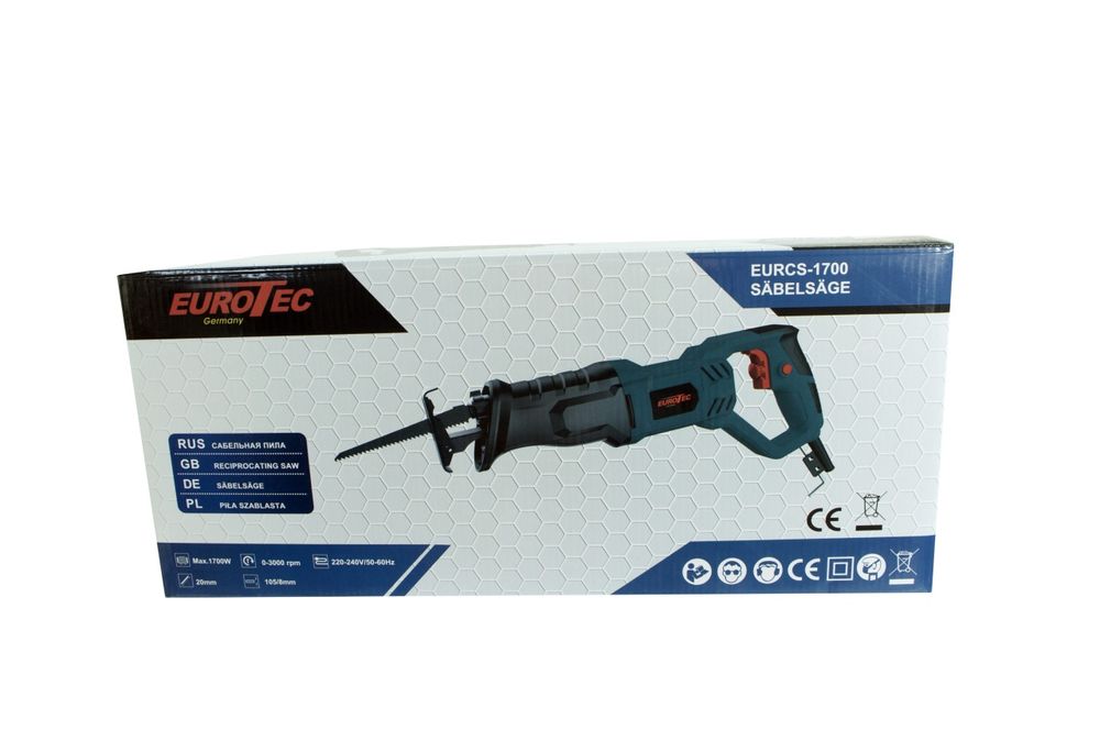 Piła szablasta lisi ogon EUROTEC 1700W  + zestaw