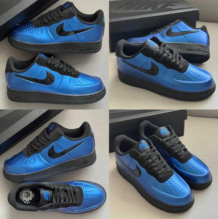 Мужские кроссовки Nike Air Force 1 Foamposite Blue Black 41-45 Хит!