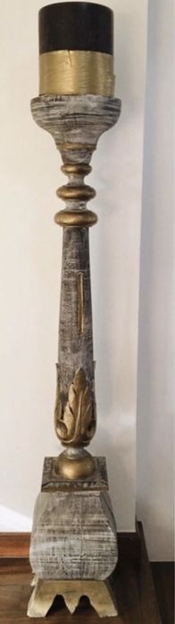 Castiçal / tocheiro antigo anos 90 (altar oratório) vela