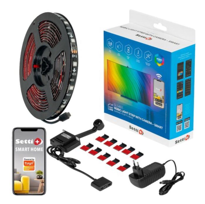 Taśma LED SETTI+ SLS401 Kamera 3.8m Wi-Fi