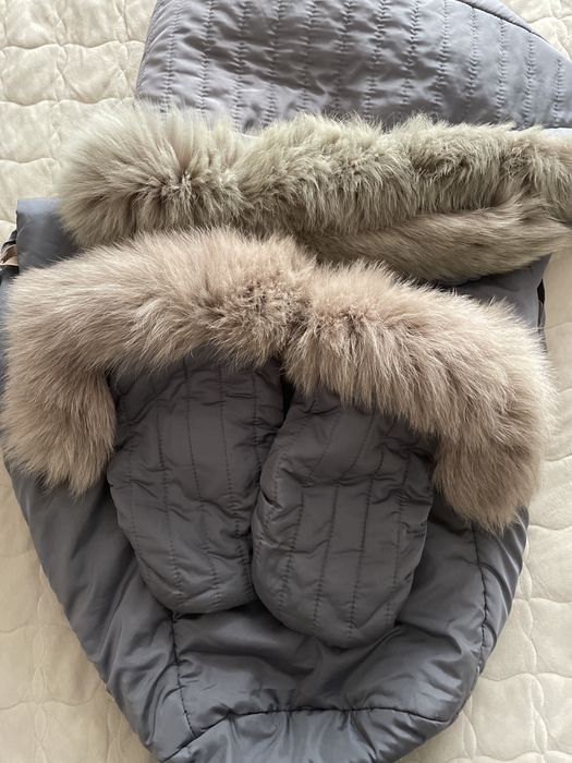 Зимовий набір для коляски з натурального хутра (б/у)