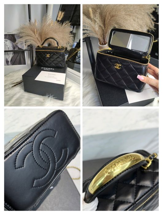 Шкіряна сумка Chanel Makeup. Сумка шанель Куб бочонок