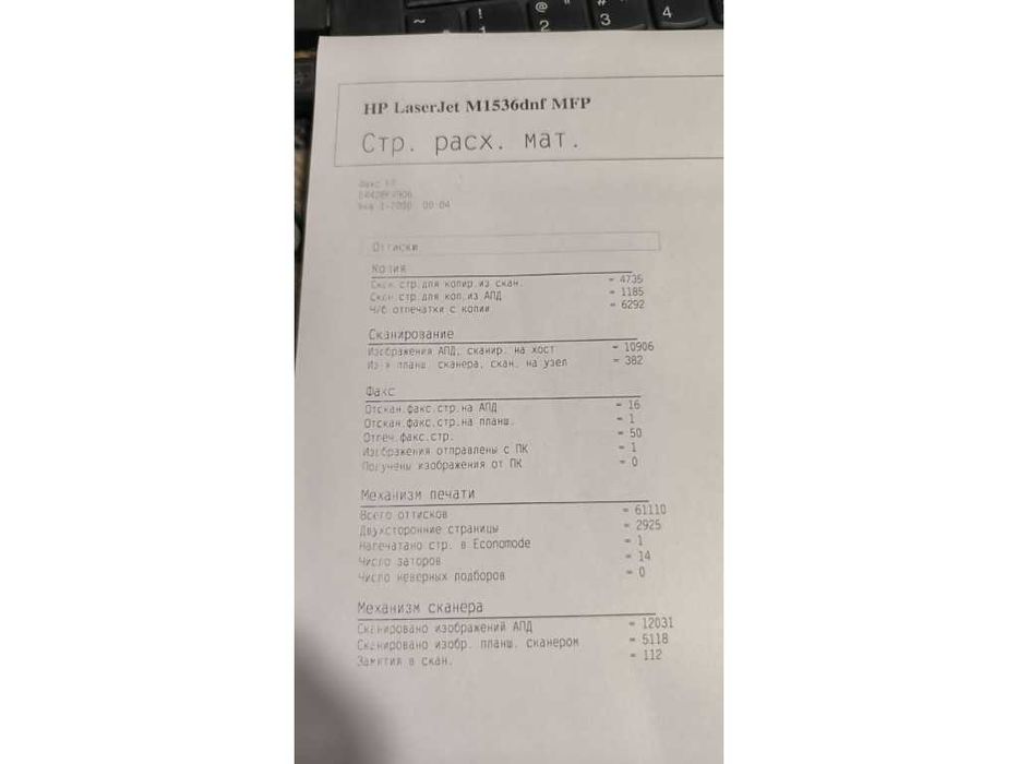 БФП HP LaserJet M1536dnf MFP