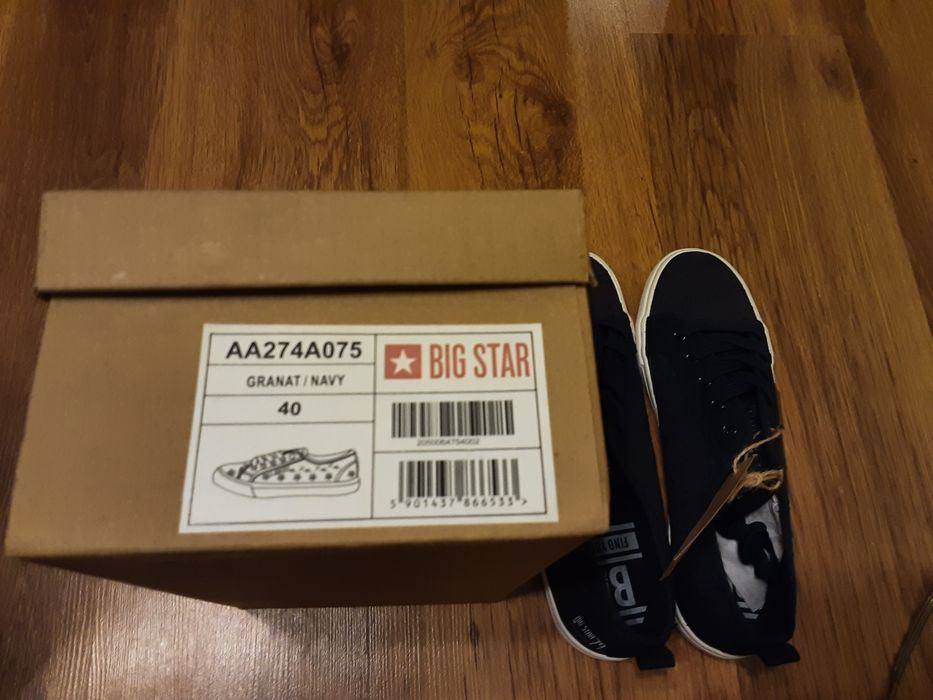 BIG STAR Trampki damskie Tenisówki Sneakersy koronkowe r. 40 NOWE