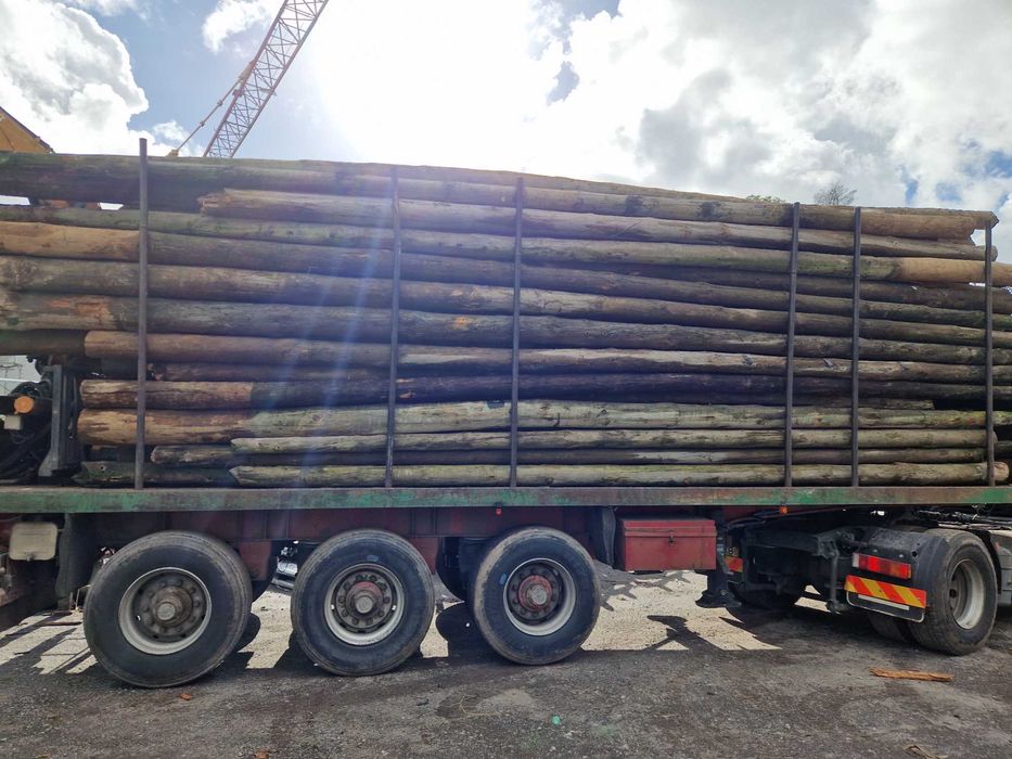 Postes de madeira tratada