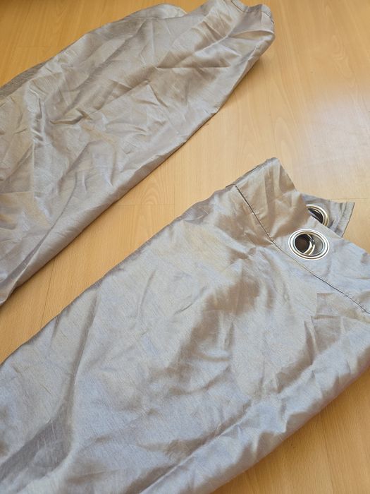 Zasłony srebrne 130x220 2 sztuki