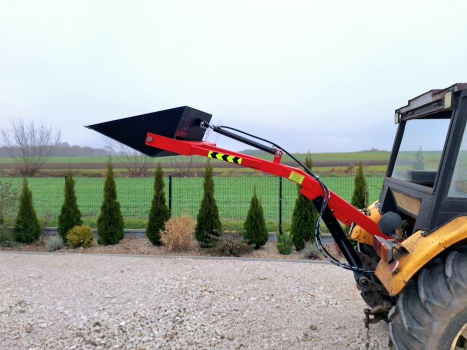 Łycha na tył ciągnika, do gruzu, ziemi, obornika, Ładowacz, Tur na tył