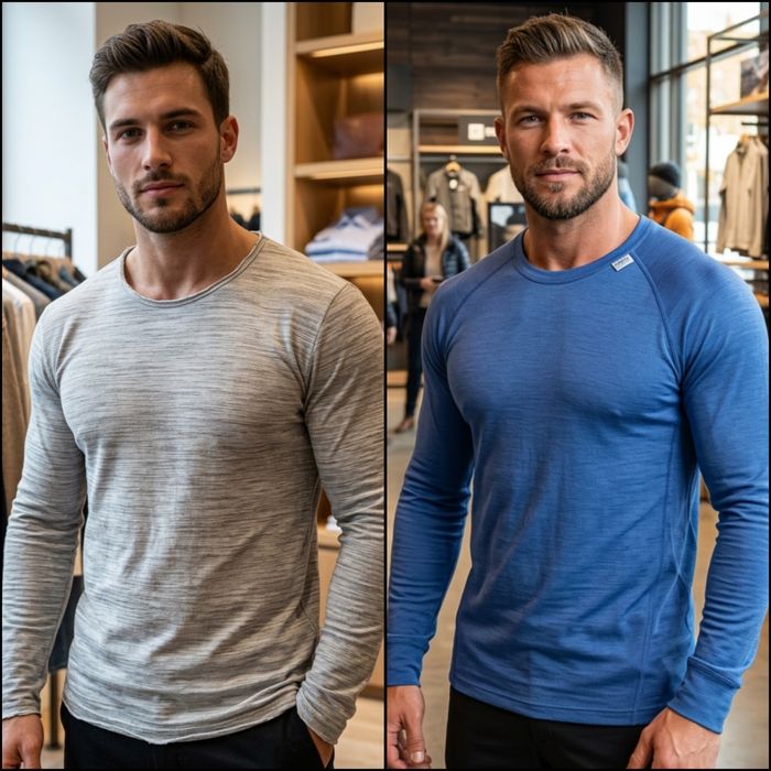 Базовый лонгслив Strellson и комфортная термо-кофта Odlo. Размер L-XL