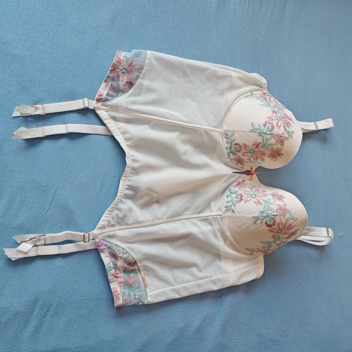 Biały gorset 100D XL 42D Plus Size
