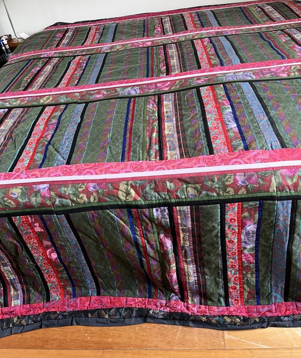 Colcha patchwork cama de casal