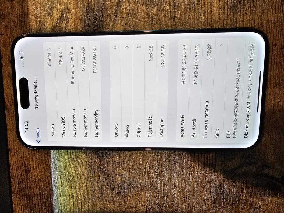 Iphone 15 Pro Max 256Gb Bat:87% Gwarancja/SklepGSM/Lwsk