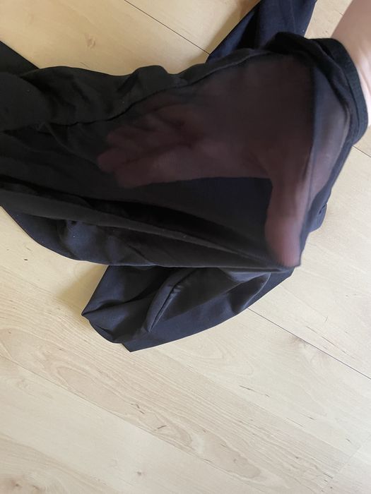Czarna, długa, prześwitująca sukienka rozmiar S