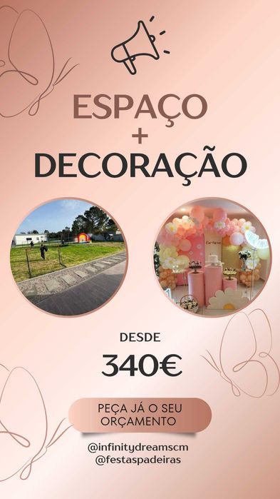 Aluguer de espaco com e sem decoração