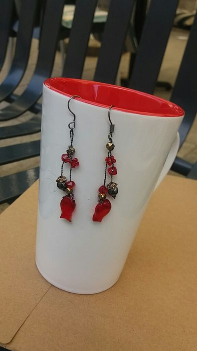Kolczyki czerwone