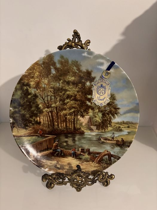 Prato Limoges com suporte
