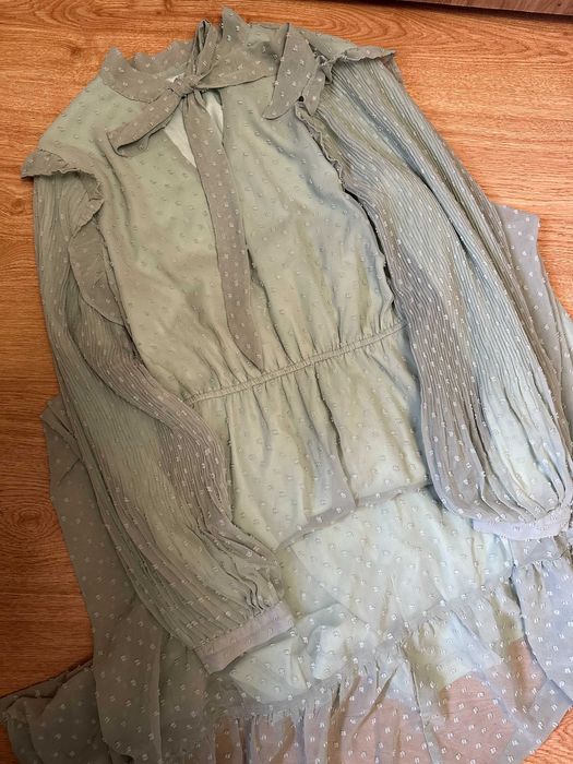 сукня до підлоги, жіноча гарна сукня з довгим рукавом м-л вінтажна