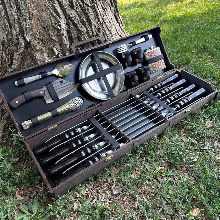 Набір шампурів у кейсі  "Начало" Подарунки для чоловіків