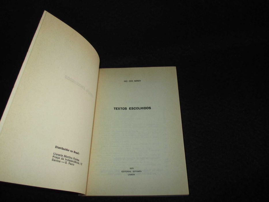 Livro Textos Escolhidos Ho Chi Minh 1ª edição 1975